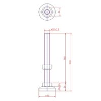 ジョー・プリンス竹下 Hー67ー6 レベルボルト M20×180mm 1040671206 1セット(20個)（直送品）