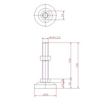 ジョー・プリンス竹下 Hー67ーSUSー1 ステンレスレベルボルト M16×100mm 1040671301 1セット(10個)（直送品）