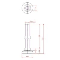 ジョー・プリンス竹下 Hー67ーSUSー5 ステンレスレベルボルト M20×130mm 1040671305 1セット(10個)（直送品）