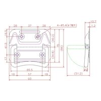 ジョー・プリンス竹下 Hー121ーSUSー2 ステンレスB型トランク取手 93mm 1041212302 1セット(10個)（直送品）