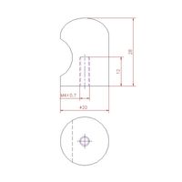 ジョー・プリンス竹下 Hー131ーSUSー2 ステンレスツマミ φ20 1041312302 1セット(20個)（直送品）