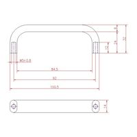 ジョー・プリンス竹下 Hー133ーSUSー3 ステンレス取手 P=92 1041332303 1セット(10個)（直送品）