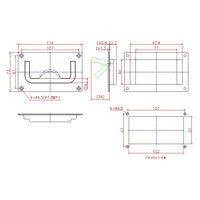 ジョー・プリンス竹下 Hー145ーSUS ステンレス角型平面取手 1041452300 1セット(10個)（直送品）