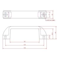 ジョー・プリンス竹下 Hー173 樹脂製二ツ穴取手 1041732600 1セット(10個)（直送品）