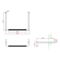 Hー343ーSUSー4 ステンレスタラップ ローレット型 φ19×300×400×50 1043431304 1セット(5個)（直送品）