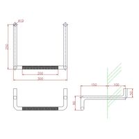 Hー343ーSUSー5 ステンレスタラップ ローレット型 φ19×250×300×50 1043431305 1セット(5個)（直送品）