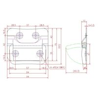 ジョー・プリンス竹下 Hー380ーSUS ステンレス倒れ式トランク取手 1043802300 1セット(20個)（直送品）