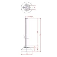 Hー420ーSUSー1 ステンレス重量用レベルボルト(ベアリング装着)M20×200mm 1044201301 1セット(2個)（直送品）