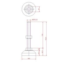 Hー420ーSUSー2 ステンレス重量用レベルボルト(ベアリング装着)M20×150mm 1044201302 1セット(2個)（直送品）