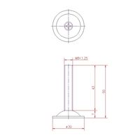 ジョー・プリンス竹下 Hー421ー5 アジャストボルト M8×50mm 1044211105 1セット(50個)（直送品）