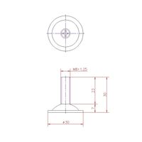 ジョー・プリンス竹下 Hー421ー6 アジャストボルト M8×30mm 1044211106 1セット(50個)（直送品）