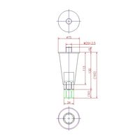 ジョー・プリンス竹下 Hー423ーSUSー1 ステンレスアジャスト脚 H=160mm 1044231301 1セット(10個)（直送品）