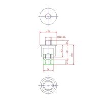 ジョー・プリンス竹下 Hー423ーSUSー5 ステンレスアジャスト脚 H=70mm 1044231305 1セット(20個)（直送品）