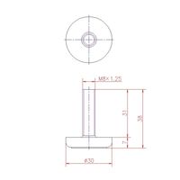 ジョー・プリンス竹下 Hー424ー1 アジャスターフット 31mm 1044240601 1セット(200個)（直送品）