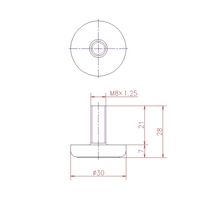 ジョー・プリンス竹下 Hー424ー2 アジャスターフット 21mm 1044240602 1セット(200個)（直送品）