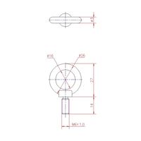 ジョー・プリンス竹下 Hー440ーSUSー1 ステンレス小型アイボルト M6 1044401301 1セット(20個)（直送品）