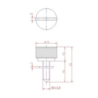 ジョー・プリンス竹下 Hー460ーSUSー3 ステンレスローレットツマミ M5 1044601303 1セット(50個)（直送品）
