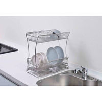 パール金属 水切りかご 18-8 ステンレス製 水切りラック 2段 スリム サスティナ 347963 1個（直送品）