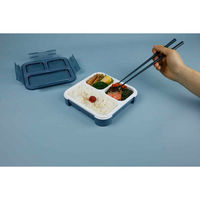 シービージャパン 弁当箱 500ml フードマン FOODMAN Mee 立てて運べる 薄型 弁当箱 1段 ブルー 356207 1個（直送品）