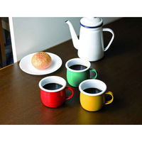 パール金属 マグカップ 400ml ホーロー プチっと 樽型 イエロー 384391 1個（直送品）