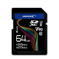 磁気研究所 UHS-2規格 U3/V90規格対応の高速転送のSDXCカード 64GB HDSDX64GCL10U3JP3V90 1個