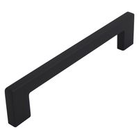 New Hikari (ニューヒカリ） 角型取手　120mm マットブラック SH-KT120K 清水 1個（直送品）