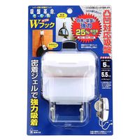 建築の友 レバー式強力吸盤付フック 吸盤革命・Wフック KBK10 1セット(2個)（直送品）