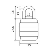 大阪金具 デカ文字感触錠 3段 23mm 4562211621116 1セット(2個)（直送品）