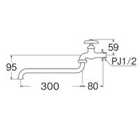 SANEI 自在水栓 JA10JーL3ー13 1個（直送品）