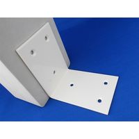 和気産業 巾広アングル BYー036 90MM シロ 1セット(2個)（直送品）