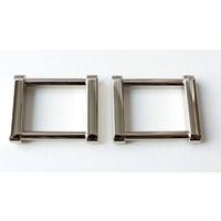 ハマナカ バッグ用 角カン 約W3.6cm×H2.9cm 2個入 シルバー H206-053-2 1セット(3個)（直送品）