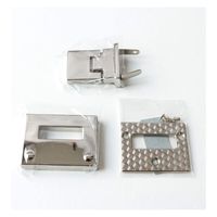 ハマナカ 留め具 角おこし 約W4cm×H3cm 1組入 シルバー H206-054-2 1セット(3個)（直送品）