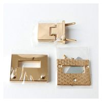 ハマナカ 留め具 角おこし 約W4cm×H3cm 1組入 ゴールド H206-054 H206-054-1 1セット(3個)（直送品）