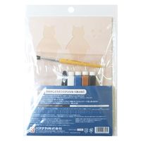 ハマナカ おめかし動物ステンシル くまとねこ H414-500 1セット(3枚入/1束)（直送品）