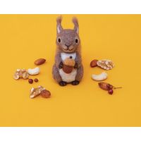 ハマナカ フェルト羊毛キット フェルト羊毛でつくるかわいい動物たち りす H441-572 1セット(3個)（直送品）