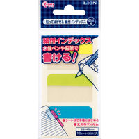 ライオン事務器 付箋 貼ってはがせる 紙付インデックス 28×45mm 3色×10枚 13834 1パック