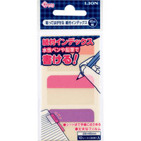ライオン事務器 付箋 貼ってはがせる 紙付インデックス 28×45mm ３色×10枚 13835 1パック