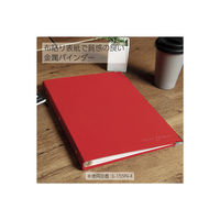 コクヨ バインダーノート(カラーパレット) ミドルタイプ A4縦 30穴 レッド ル-155N-4 1冊