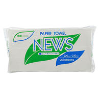春日製紙工業 ニューズペーパータオル中判(レギュラーサイズ) 520015 1パック(200枚)