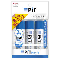 トンボ鉛筆 スティックのり 消えいろピットN(中) 3個パック HCA-322 1パック(3本)