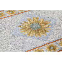 エヌケイインターナショナル イタリア製ジャガード織マット(マルゲリータ)45*75ライトブルー 4580441001454 1枚（直送品）