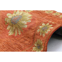 エヌケイインターナショナル イタリア製ジャガード織マット(マルゲリータ)45*75オレンジ 4580441001515 1枚（直送品）