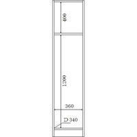 【軒先渡し】三ツ葉楽器 収納庫クリーナー 幅400×奥行375×高さ1750ｍｍ ブラウン P4256 1台（直送品）