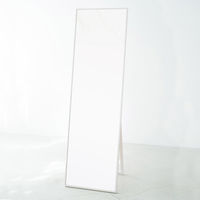 永井興産 細枠スタンドミラー（50×160） WH（ホワイト）幅500×奥行38～515×高さ1600mm　NK-21WH 1台（直送品）