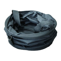 ヤマショウ スプリング電工バケツ φ300 丸形折りたたみツールバック ダークグレー YTB-002DGY 1個