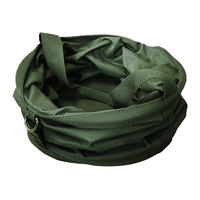 ヤマショウ スプリング電工バケツ φ300 丸形折りたたみツールバック オリーブグリーン YTB-002OG 1個