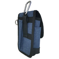 ヤマショウ カラビナ付ウエストツールポーチ ベルトループ式フタ付 腰袋 NV YTB-007NV 1個