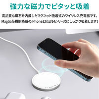 ワイヤレス充電器 MagSafe対応 10W Type-C接続 薄さ6mm ホワイト LC-A1S-WT 1個 AUKEY