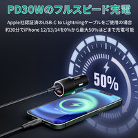 カーチャージャ- USB-Aポート×1 Type-Cポート×1 48W PD対応 CC-Y22-BK 1個 AUKEY