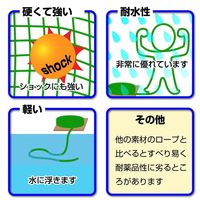 三友産業 PEロープ グリーン Φ3mm×200m HR-573 1巻（直送品）